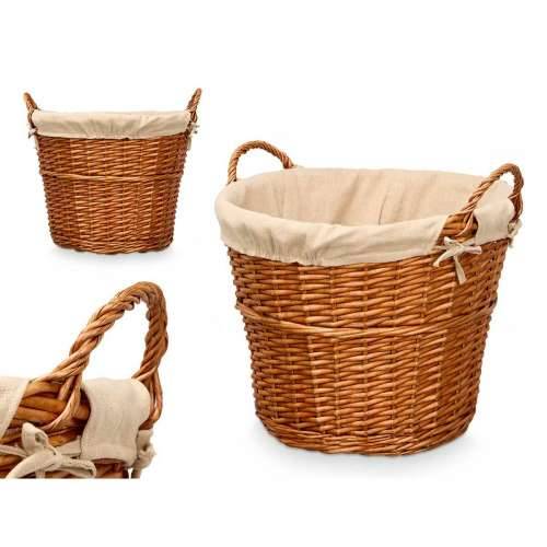 Košara Kipit HX31037 Prirodno Poliester ispleten od pruća Tkanina 50 % pamuk 50 x 42 x 45 cm (6 kom.) Cijena