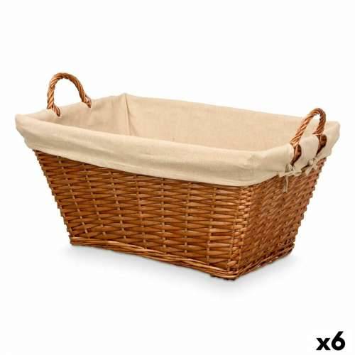 Košara Kipit HX31038 Prirodno Poliester ispleten od pruća Tkanina 50 % pamuk 65 x 35 x 43 cm (6 kom.) Cijena