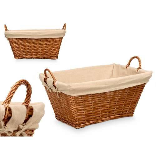 Košara Kipit HX31038 Prirodno Poliester ispleten od pruća Tkanina 50 % pamuk 65 x 35 x 43 cm (6 kom.) Cijena