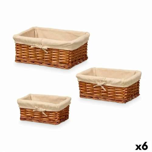 Set Košara Kipit HX31033S/3 Prirodno Poliester ispleten od pruća 50 % pamuk 39 x 16,5 x 29 cm 3 Dijelovi (6 kom.) Cijena