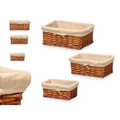Set Košara Kipit HX31033S/3 Prirodno Poliester ispleten od pruća 50 % pamuk 39 x 16,5 x 29 cm 3 Dijelovi (6 kom.) Cijena
