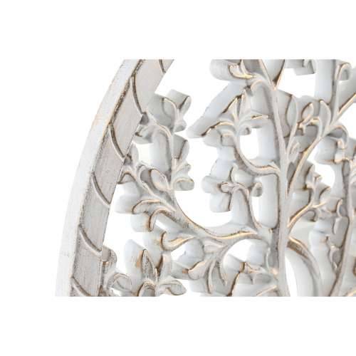 Zidni Ukras DKD Home Decor Bijela zlatan Srebrna 40 x 1,5 x 40 cm Cijena