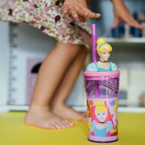 Čašu sa Slamkom Disney Princess CZ11334 3D Roza Cijena