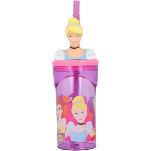 Čašu sa Slamkom Disney Princess CZ11334 3D Roza Cijena