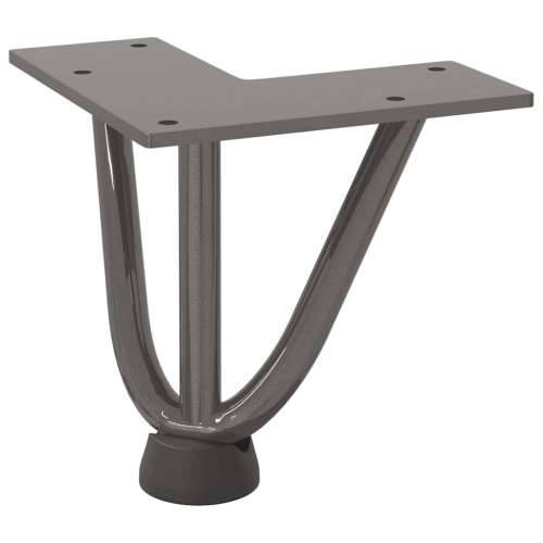 Noge s ukosnicama za stolić za kavu 4 kom. Prirodni čelik 10 cm Puni čelik - Prirodna 10 cm 1 3 rods Cijena