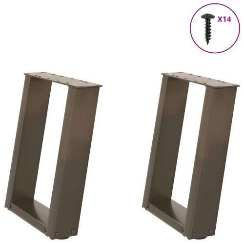 Noge za klub stolić U-oblik 2 kom Prirodni čelik 38 x (42-43) cm Čelik - Prirodna 38 x (42-43) cm 1 Cijena