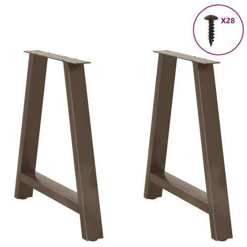 Noge za blagovaonski stol A-oblika 2 kom 80 x (72-73) cm Čelik - Prirodna 80 x (72-73) cm 1 Cijena