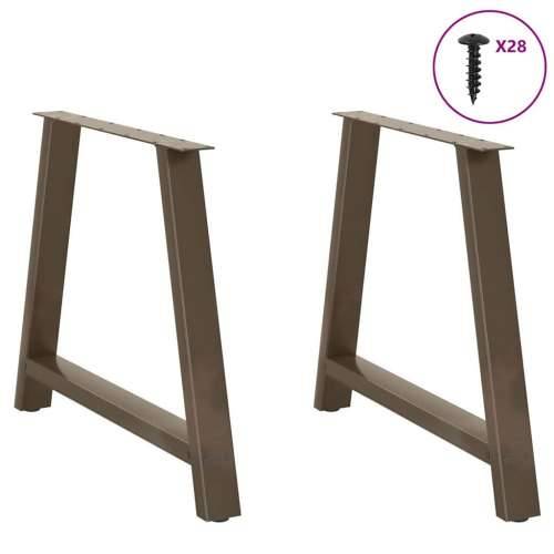 Noge za blagovaonski stol A-oblika 2 kom 100 x (72-73) cm Čelik - Prirodna 100 x (72-73) cm 1 Cijena