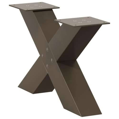 Noge za klub stolić u obliku slova X, 2 kom, prirodni čelik, 60 x (30-31) cm, čelik - Prirodna 60 x (30-31) cm (80 mm) 2 1 Cijena