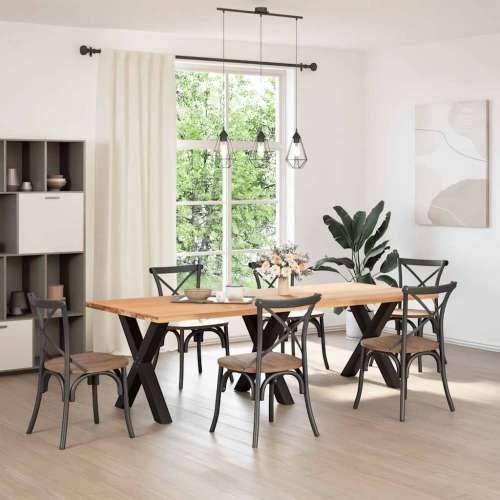 Noge za blagovaonski stol u obliku slova X, 3 kom, crne, 70 x (72-73) cm, čelik - Crna 70 x (72-73) cm (80 mm) 3 1 Cijena