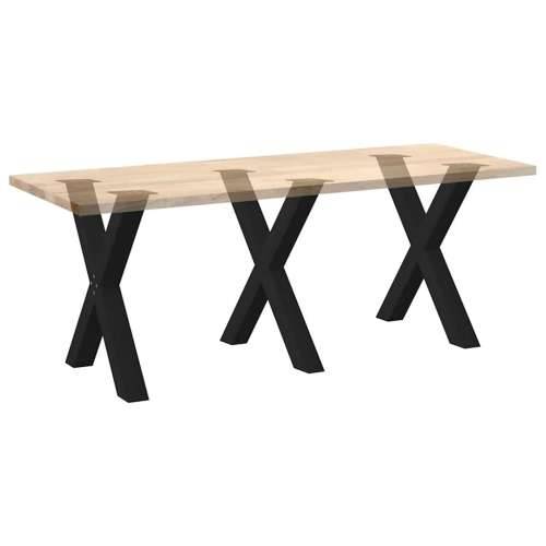 Noge za blagovaonski stol u obliku slova X, 3 kom, crne, 70 x (72-73) cm, čelik - Crna 70 x (72-73) cm (80 mm) 3 1 Cijena
