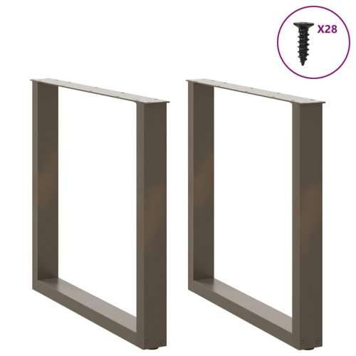 Noge za blagovaonski stol U-oblik 2 kom Prirodni čelik 80 x (72-73) cm Čelik - Prirodna 80 x (72-73) cm 2 1 Cijena
