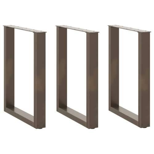 Noge za blagovaonski stol U-oblik 3 kom Prirodni čelik 70 x (72-73) cm Čelik - Prirodna 70 x (72-73) cm 3 1 Cijena