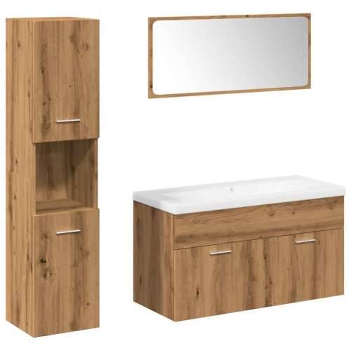 5-dijelni set kupaonskog namještaja käsityöläinen tammi - hrast artisan 90 x 38.5 x 46 cm 1 Cijena