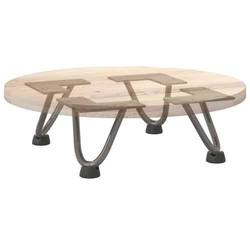 Noge s ukosnicama za stolić za kavu 4 kom. Prirodni čelik 10 cm Puni čelik - Prirodna 10 cm 1 2 rods Cijena