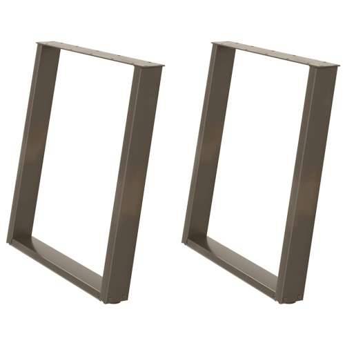 Noge za blagovaonski stol U-oblik 2 kom Prirodni čelik 70 x (72-73) cm Čelik - Prirodna 70 x (72-73) cm 1 Cijena