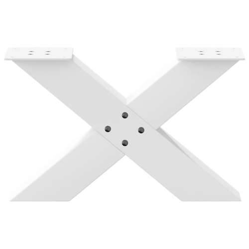 Noge za klub stolić u obliku slova X, 2 kom, bijele, 50 x (30-31) cm, čelik - Bijela 50 x (30-31) cm (80 mm) 2 1 Cijena