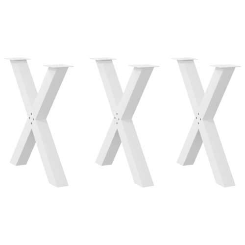 Noge za blagovaonski stol u obliku slova X, 3 kom, bijele, 70 x (72-73) cm, čelik - Bijela 70 x (72-73) cm (80 mm) 3 1 Cijena