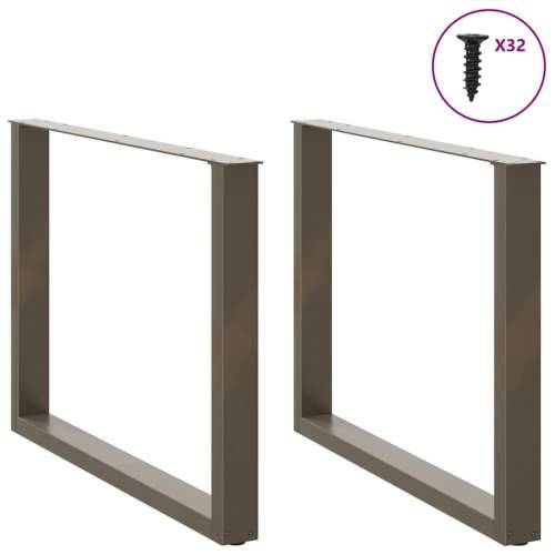 Noge za blagovaonski stol U-oblik 2 kom Prirodni čelik 100 x (72-73) cm Čelik - Prirodna 100 x (72-73) cm 2 1 Cijena