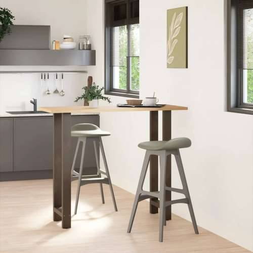 Noge za barski stol Prirodni čelik 2 kom 40 x (110-111) cm Čelik - Prirodna 40 x (110-111) cm 2 1 Cijena