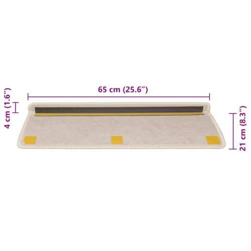 Ljepljivi tepisi za stepenice 30 kom 65x21x4 cm krem - Berberski 30 Cijena