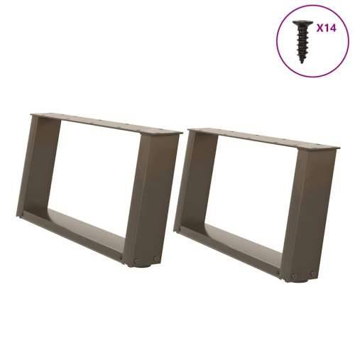 Noge za klub stolić U-oblik 2 kom Prirodni čelik 60 x (30-31) cm Čelik - Prirodna 60 x (30-31) cm 1 Cijena
