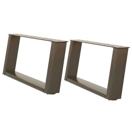 Noge za klub stolić U-oblik 2 kom Prirodni čelik 60 x (30-31) cm Čelik - Prirodna 60 x (30-31) cm 1 Cijena