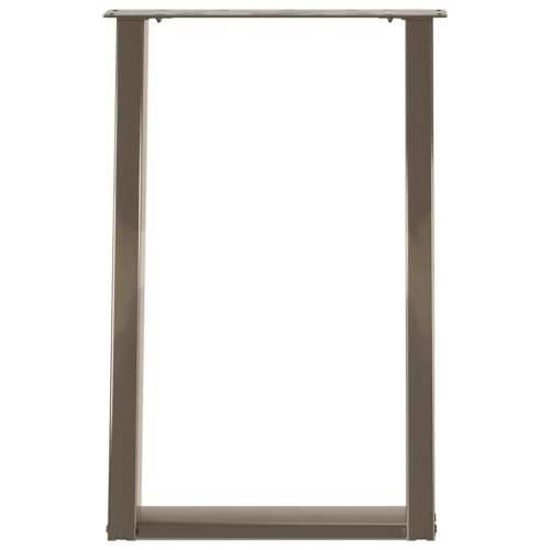 Noge za blagovaonski stol U-oblik 2 kom Prirodni čelik 50 x (72-73) cm Čelik - Prirodna 50 x (72-73) cm 1 Cijena
