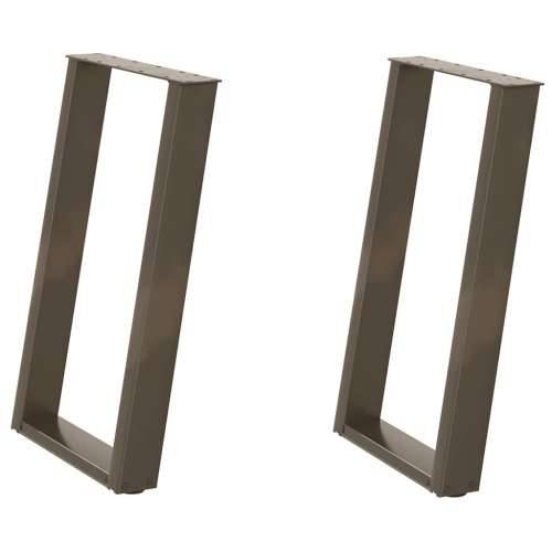 Noge za blagovaonski stol U-oblik 2 kom Prirodni čelik 60 x (72-73) cm Čelik - Prirodna 60 x (72-73) cm 1 Cijena