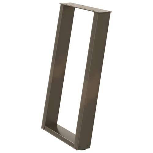 Noge za blagovaonski stol U-oblik 2 kom Prirodni čelik 60 x (72-73) cm Čelik - Prirodna 60 x (72-73) cm 1 Cijena