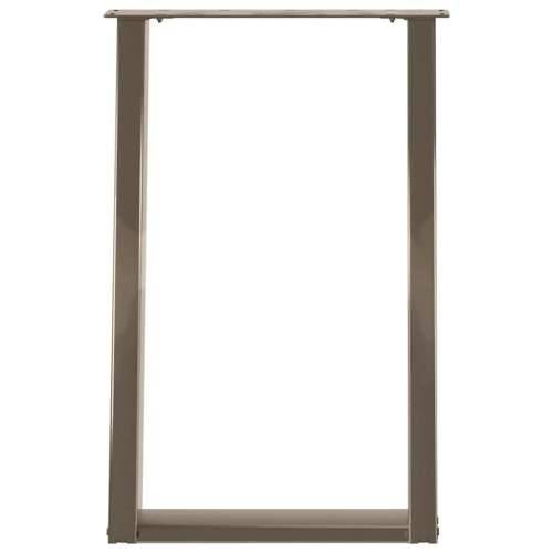 Noge za blagovaonski stol U-oblik 2 kom Prirodni čelik 60 x (72-73) cm Čelik - Prirodna 60 x (72-73) cm 1 Cijena