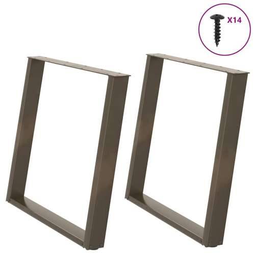 Noge za blagovaonski stol U-oblik 2 kom Prirodni čelik 90 x (72-73) cm Čelik - Prirodna 90 x (72-73) cm 1 Cijena