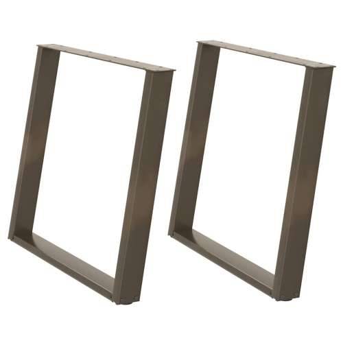 Noge za blagovaonski stol U-oblik 2 kom Prirodni čelik 90 x (72-73) cm Čelik - Prirodna 90 x (72-73) cm 1 Cijena