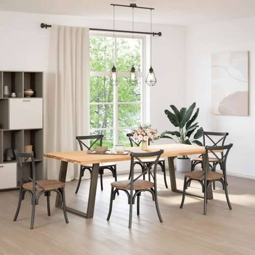 Noge za blagovaonski stol U-oblik 2 kom Prirodni čelik 90 x (72-73) cm Čelik - Prirodna 90 x (72-73) cm 1 Cijena