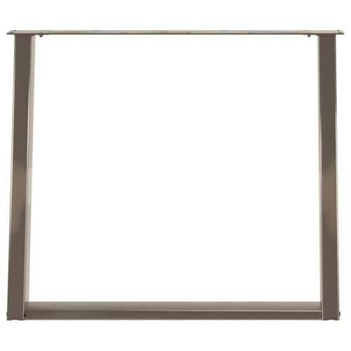 Noge za blagovaonski stol U-oblik 2 kom Prirodni čelik 90 x (72-73) cm Čelik - Prirodna 90 x (72-73) cm 1 Cijena