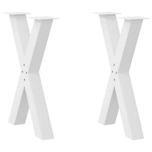 Noge za blagovaonski stol u obliku slova X, 2 kom, bijele, 60 x (72-73) cm, čelik - Bijela 60 x (72-73) cm (80 mm) 2 1 Cijena