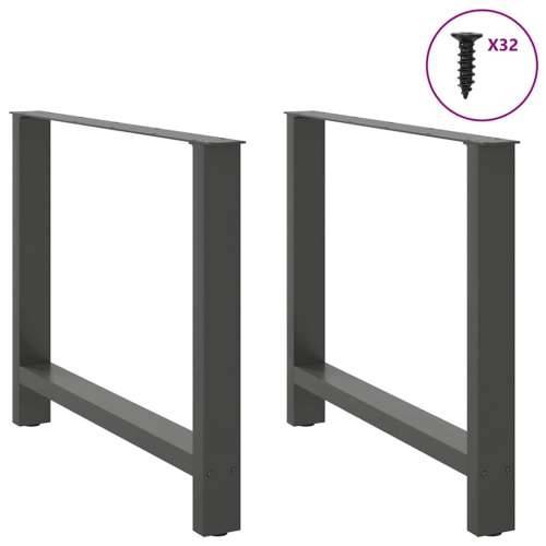 Noge za blagovaonski stol antracit boje 2 kom 100 x (72-73) cm čelik - Antracit 100 x (72-73) cm 2 1 Cijena
