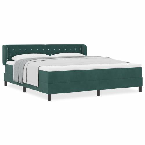 Box Spring Krevet s Madracem Tamno Zelena 180x200 cm Baršun Cijena