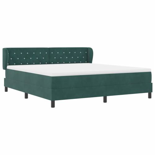 Box Spring Krevet s Madracem Tamno Zelena 180x200 cm Baršun Cijena