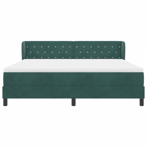Box Spring Krevet s Madracem Tamno Zelena 180x200 cm Baršun Cijena