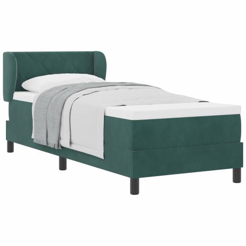 Box Spring Krevet s Dušekom Tamno Zelena 80x200 cm Baršun Cijena