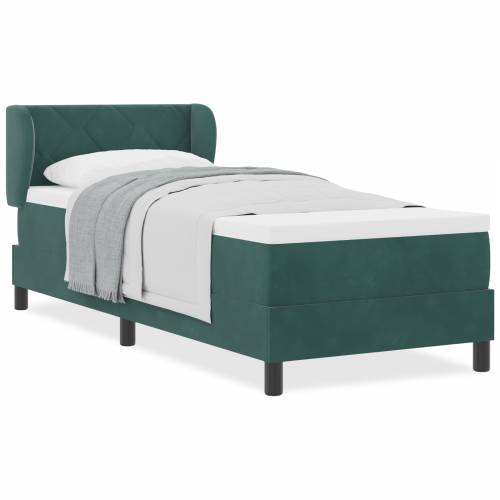 Box Spring Krevet s Dušekom Tamno Zelena 80x200 cm Baršun Cijena