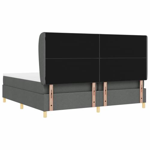 Box Spring Krevet s Madracem Tamno Siva 200x200 cm Tkanina Cijena
