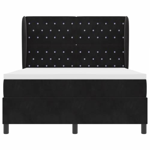 Box Spring Krevet s Madracem Crni 140x200 cm Baršun Cijena