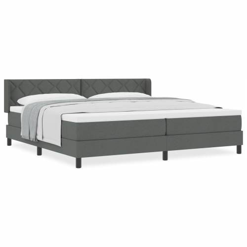 Box Spring krevet s madracem, tamno siva, 200x200 cm tkanina. Cijena