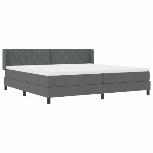 Box Spring krevet s madracem, tamno siva, 200x200 cm tkanina. Cijena