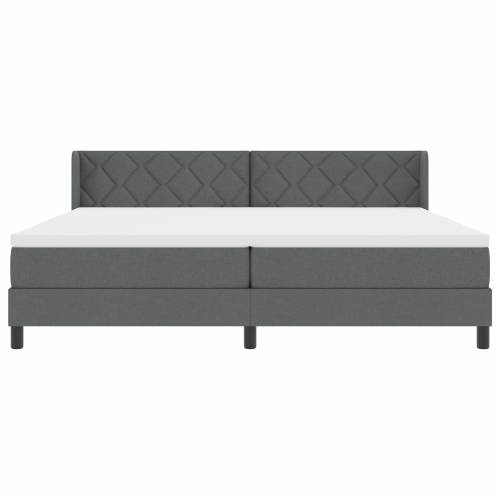 Box Spring krevet s madracem, tamno siva, 200x200 cm tkanina. Cijena