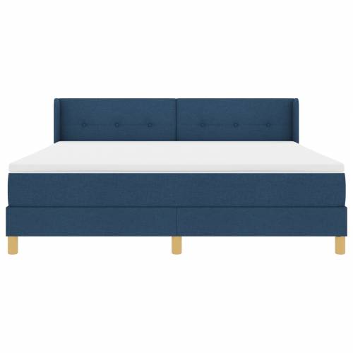 Box Spring krevet s madracem u plavoj boji, 180 x 200 cm, Tkanina Cijena