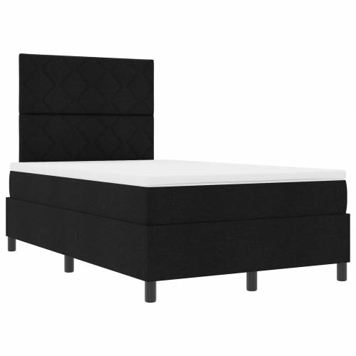 Krevet s oprugama i madracem s LED svjetlom - Crna - 120x190 cm - Tkanina Cijena