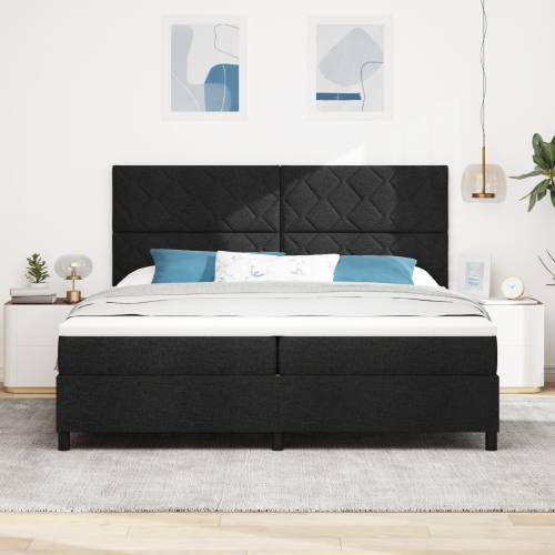 Krevet s oprugama i madracem & LED Crna 200x200 cm Cijena
